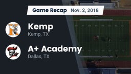 Recap: Kemp  vs. A Academy 2018