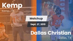 Matchup: Kemp  vs. Dallas Christian  2019