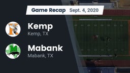 Recap: Kemp  vs. Mabank  2020