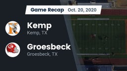 Recap: Kemp  vs. Groesbeck  2020
