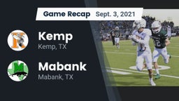 Recap: Kemp  vs. Mabank  2021