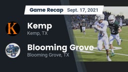 Recap: Kemp  vs. Blooming Grove  2021