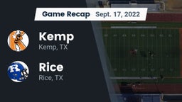 Recap: Kemp  vs. Rice  2022