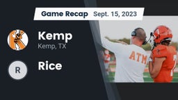 Recap: Kemp  vs. Rice  2023