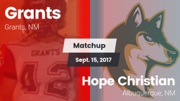 Matchup: Grants  vs. Hope Christian  2017