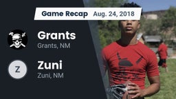 Recap: Grants  vs. Zuni  2018