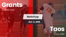 Matchup: Grants  vs. Taos  2018