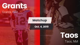 Matchup: Grants  vs. Taos  2019