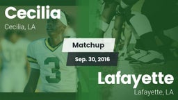 Matchup: Cecilia  vs. Lafayette  2016