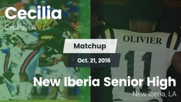 Matchup: Cecilia  vs. New Iberia Senior High 2016