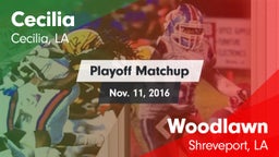 Matchup: Cecilia  vs. Woodlawn  2016