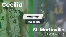 Matchup: Cecilia  vs. St. Martinville  2018