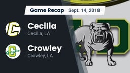 Recap: Cecilia  vs. Crowley  2018