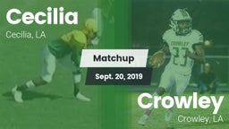 Matchup: Cecilia  vs. Crowley  2019