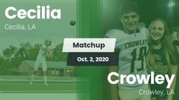 Matchup: Cecilia  vs. Crowley  2020