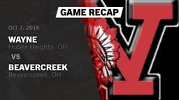 Recap: Wayne  vs. Beavercreek  2016