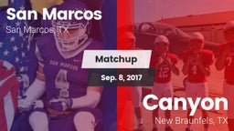 Matchup: San Marcos High vs. Canyon  2017