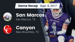 Recap: San Marcos  vs. Canyon  2017