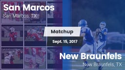 Matchup: San Marcos High vs. New Braunfels  2017