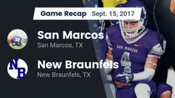 Recap: San Marcos  vs. New Braunfels  2017