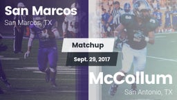 Matchup: San Marcos High vs. McCollum  2017