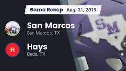 Recap: San Marcos  vs. Hays  2018