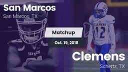 Matchup: San Marcos High vs. Clemens  2018