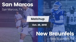 Matchup: San Marcos High vs. New Braunfels  2018