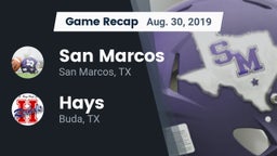 Recap: San Marcos  vs. Hays  2019