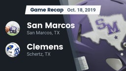 Recap: San Marcos  vs. Clemens  2019
