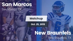 Matchup: San Marcos High vs. New Braunfels  2019