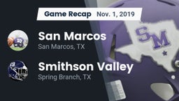 Recap: San Marcos  vs. Smithson Valley  2019