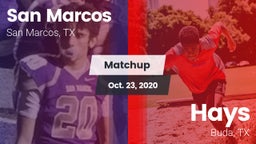 Matchup: San Marcos High vs. Hays  2020