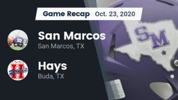 Recap: San Marcos  vs. Hays  2020