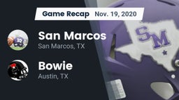 Recap: San Marcos  vs. Bowie  2020