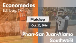 Matchup: Economedes High vs. Pharr-San Juan-Alamo Southwest  2016