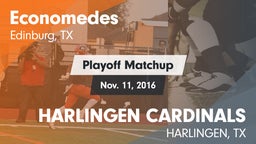 Matchup: Economedes High vs. HARLINGEN CARDINALS 2016
