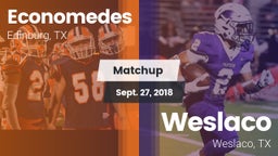 Matchup: Economedes High vs. Weslaco  2018
