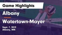 Albany  vs Watertown-Mayer  Game Highlights - Sept. 7, 2019
