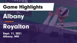 Albany  vs Royalton  Game Highlights - Sept. 11, 2021