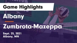 Albany  vs Zumbrota-Mazeppa  Game Highlights - Sept. 25, 2021