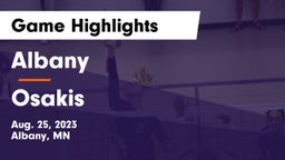 Albany  vs Osakis  Game Highlights - Aug. 25, 2023