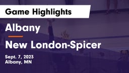 Albany  vs New London-Spicer  Game Highlights - Sept. 7, 2023