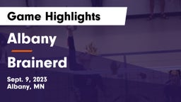 Albany  vs Brainerd  Game Highlights - Sept. 9, 2023