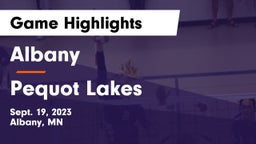 Albany  vs Pequot Lakes  Game Highlights - Sept. 19, 2023