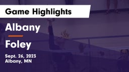 Albany  vs Foley  Game Highlights - Sept. 26, 2023