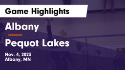 Albany  vs Pequot Lakes  Game Highlights - Nov. 4, 2023