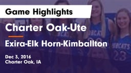 Charter Oak-Ute  vs Exira-Elk Horn-Kimballton Game Highlights - Dec 3, 2016