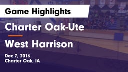 Charter Oak-Ute  vs West Harrison Game Highlights - Dec 7, 2016