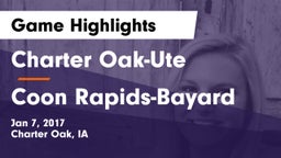 Charter Oak-Ute  vs Coon Rapids-Bayard  Game Highlights - Jan 7, 2017